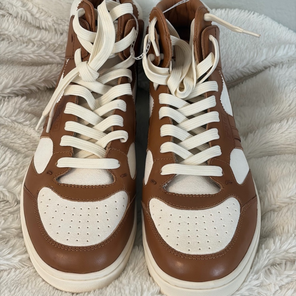 Polo by Ralph Lauren Brown and White Athletic Shoes